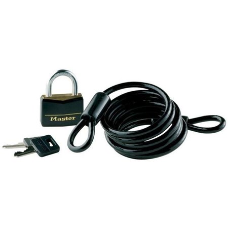 TOTALTOOLS 614DAT Cable with Covered Padlock  0.25 in. x 6 ft. TO154517
